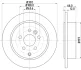 LAND ROVER гальмівний диск задн. FREELANDER 2 Hella 8DD 355 118-911 (фото 4)