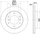 PRO MITSUBISHI диск гальмівний передн. Pajero 3.2DI-D 07-,3.8 V6 07- HELLA 8DD 355 119-071 (фото 4)