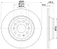 PRO VW диск гальм задн. Passat 14-, Golf, Tiguan HELLA 8DD 355 119-481 (фото 4)