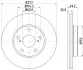 PRO TOYOTA гальмівний диск передн.Auris 12-, Corolla 13- HELLA 8DD 355 119-661 (фото 4)
