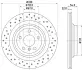 PRO HIGH CARBON DB диск гальмівний задн.GLE W166 11- HELLA 8DD 355 122-551 (фото 4)