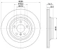 Mercedes гальмівний диск задн.GLE W166 11 Hella 8DD 355 122-561 (фото 4)