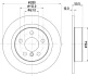 BMW гальмівний диск задн X1/F48 Hella 8DD 355 122-661 (фото 4)