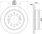 PRO TOYOTA гальмівний диск задн. Land Cruiser Prado 2.7/4.0 10-, FJ Cruiser 06 Hella 8DD 355 122-711 (фото 4)