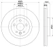 PRO диск гальм. передній Range Evoque 11-, Discovery Sport 14 Hella 8DD 355 123-111 (фото 4)