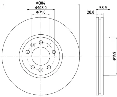 HELLA PRO CITROEN диск гальм. передн. JUMPY 18- Hella 8DD 355 125-411