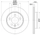 PRO VW гальмівний диск задн. AMAROK 2.0 BiTDI 11-, CRAFTER 2.0 TDI 17- HELLA 8DD 355 125-571 (фото 4)