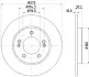 PRO HYUNDAI диск гальмівний i30, KIA CEED 18- HELLA 8DD 355 126-501 (фото 1)
