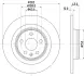 PRO HIGH CARBON VOLVO диск гальм. задн. S60 20- HELLA 8DD 355 126-991 (фото 4)