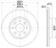 PRO HIGH CARBON FIAT гальмівний диск передн. DOBLO, ALFA ROMEO, LANCIA HELLA 8DD 355 127-151 (фото 4)