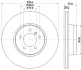 LAND ROVER гальмівний диск передн. RANGE ROVER III Hella 8DD 355 128-381 (фото 4)