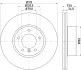 PRO BMW гальмівний диск передн. 3 E90 07 Hella 8DD 355 128-921 (фото 4)