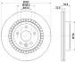 PRO HIGH CARBON VOLVO диск гальмівний задн. XC60 08- HELLA 8DD 355 129-151 (фото 1)