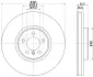PRO HIGH CARBON BMW диск гальм. передній X5 E70, X6 E71 HELLA 8DD 355 129-311 (фото 4)