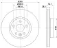 PRO HIGH CARBON FORD гальмівний диск передн. Mondeo 07- S-Max 06- Kuga 08- Galaxy 06- HELLA 8DD 355 129-491 (фото 4)