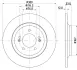 PRO HYUNDAI гальмівний диск задн. i30 17- HELLA 8DD 355 131-381 (фото 4)
