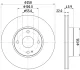 MAZDA гальмівний диск передн. 2 14 Hella 8DD 355 131-821 (фото 1)