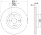 PRO HIGH CARBON MAZDA гальмівний диск передн. MX-5 15-, FIAT 124 Spider HELLA 8DD 355 131-921 (фото 4)