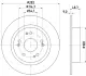 PRO HONDA диск гальмівний задн. H-RV 15- HELLA 8DD 355 131-931 (фото 4)