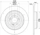 PRO HIGH CARBON DB гальмівний диск задн. GLE V167, C167 HELLA 8DD 355 132-311 (фото 4)