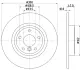 PRO JAGUAR гальмівний диск задн. XE 2.0 15-, XF II 2.0 15-, XF SPORTBRAKE 2.0 D 17- HELLA 8DD 355 132-391 (фото 4)