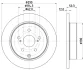 TOYOTA гальмівний диск задн PRIUS PLUS 1.8 Hybrid 11 Hella 8DD 355 132-591 (фото 4)