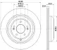 PRO HIGH CARBON KIA гальмівний диск задн. STINGER 2.0 17-, GENESIS HELLA 8DD 355 132-661 (фото 4)
