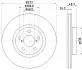 PRO SUBARU гальмівний диск передн. IMPREZA 1.6, 2.0 HELLA 8DD 355 132-711 (фото 3)