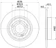 PRO DB гальмівний диск задн. W177 18- HELLA 8DD 355 133-061 (фото 4)