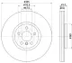 PRO HIGH CARBON MINI диск передній MINI (F56), (F54), (F57), (F60) HELLA 8DD 355 133-111 (фото 1)