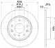 MAZDA гальмівний диск 3 1.5 13-, CX-3 2.0 18- HELLA 8DD 355 133-501 (фото 4)