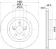 PRO MAZDA Гальмівний диск передн. TOYOTA HELLA 8DD 355 134-381 (фото 4)