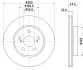 PRO TOYOTA Гальмівний диск передн. YARIS 1.0 20- HELLA 8DD 355 135-141 (фото 1)