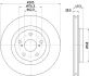 PRO TOYOTA гальмівний диск передн. Camry 17-, Rav 4 V 18 Hella 8DD 355 135-241 (фото 1)