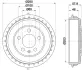 VW Гальмівний барабан задн. POLO VI 1.0 17-, SKODA, SEAT HELLA 8DT 355 303-441 (фото 1)