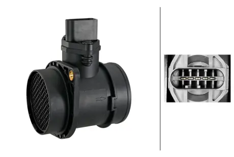VW Витратомір повітря Audi A3/4/6,Seat,Skoda Octavia,Golf IV,Passat 1.8T 95- HELLA 8ET 009 149-031