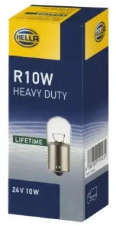 R10W 24V автолампа HD (збільшений ресурс !) HELLA 8GA 002 071-271