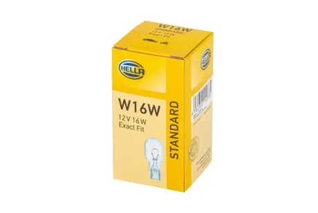 W16W 12V 16W Автолампа HELLA 8GA 008 246-001