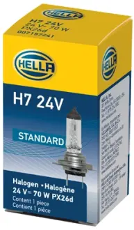 H7 24V 70W Автолампа HELLA 8GH 178 555-251