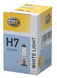 H7 12V 55W Лампа розжарювання WHITE LIGHT UP TO 300h, UP TO 4200 KELVIN HELLA 8GH 223 498-131