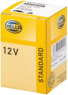 WY5W жовта 12V5W автолампа безцокольна HELLA 8GP 003 594-541