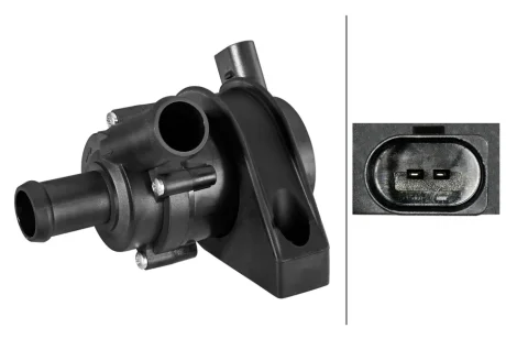 VW Додатковий водяний насос AMAROK 2.0 10-16, AUDI A4 B8 1.8/2.0 TFSI 07-, Q5 2.0 TFSI quattro 08-, SEAT EXEO 1.8/2.0 10-13 Hella 8TW 358 304-571
