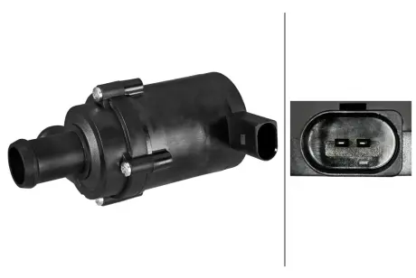 VW Додатковий водяний насос AMAROK 2.0 BiTDI 10-, GOLF V 1.4 TSI 05-, AUDI A3 1.4 TFSI 07-, SKODA FABIA II 1.4 TSI 08- HELLA 8TW 358 304-581