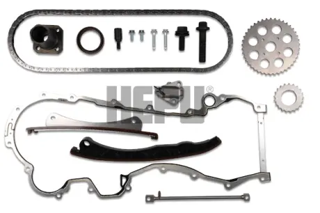 Комплект ланцюга ГРМ Fiat Doblo 1.3JTD (ланцюг, башмак, натяжник) HEPU 21-0062