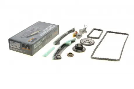 Комплект ГРМ (ланцюг + шестерня) NISSAN QASHQAI I, SENTRA VI, TIIDA, X-TRAIL II RENAULT CLIO III, FLUENCE, GRAND SCENIC III, LAGUNA III, LATITUDE, MEGANE, MEGANE III 1.8/2.0/2.0ALK 09.04- HEPU 21-0435