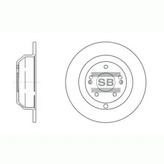 Диск гальмівний Hi-Q (SANGSIN) SD1072