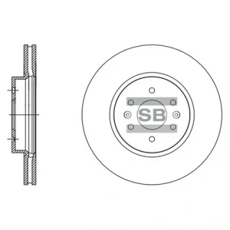 Фото - диск гальмівний Hi-Q (SANGSIN) SD2057 Диск гальмівний Hi-Q (SANGSIN) SD2057