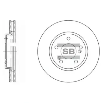 Диск гальмівний Hi-Q (SANGSIN) SD4312