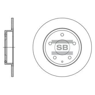 Диск гальмівний Hi-Q (SANGSIN) SD4422