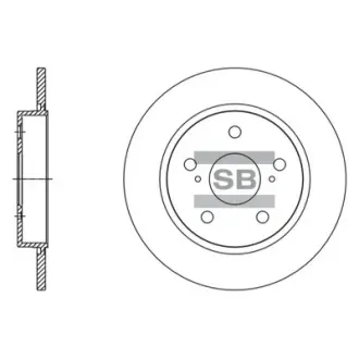 Диск гальмівний Hi-Q (SANGSIN) SD4615
